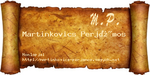 Martinkovics Perjámos névjegykártya